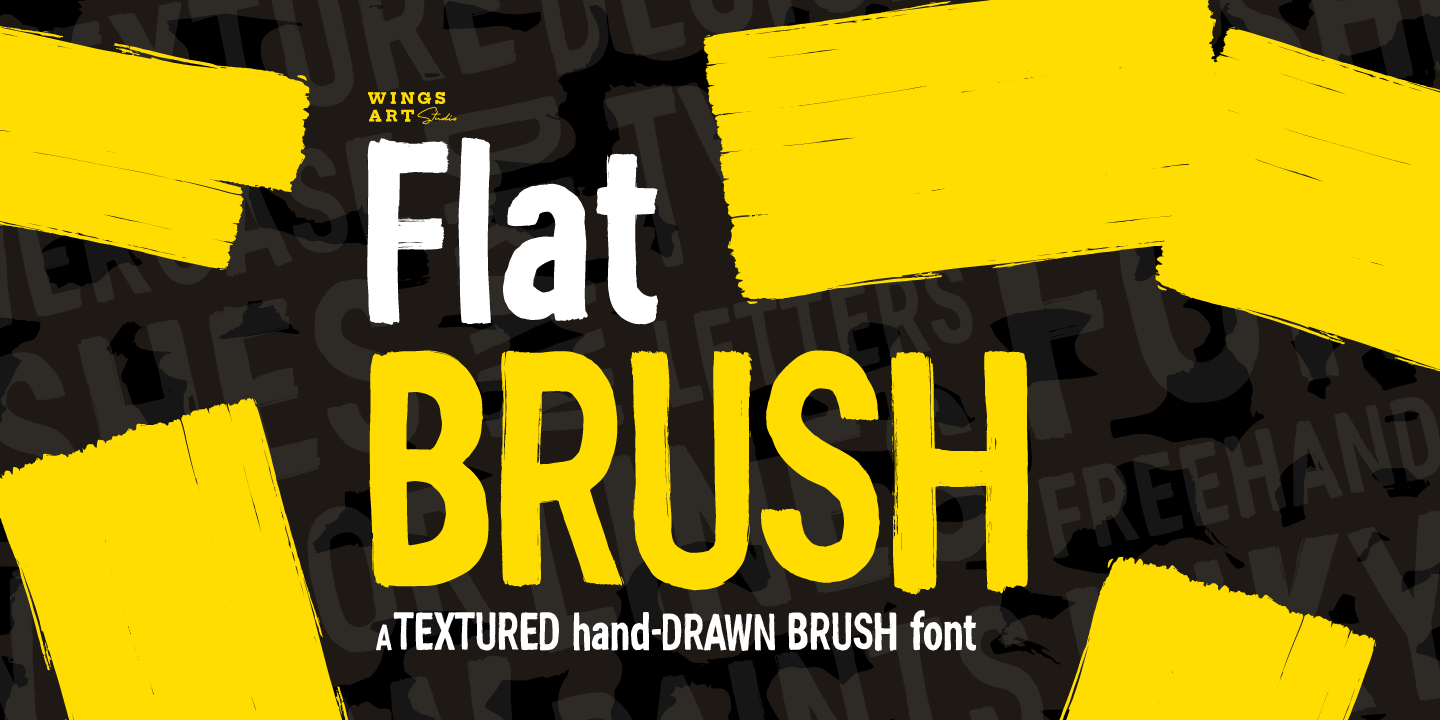 Beispiel einer WA Flat Brush-Schriftart